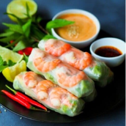 Fresh Shrimp & BBQ Pork Rolls