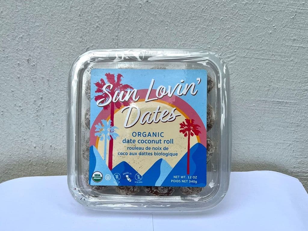 SUN LOVIN' DATES ORGANIC DATE COCONUT ROLL 340G