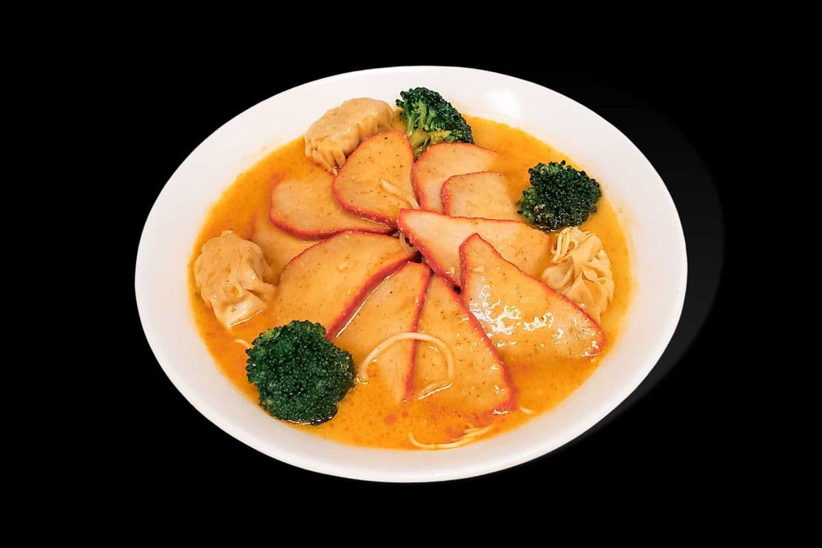 B2. Curry BBQ Pork and Wonton Vegetable Noodle Soup