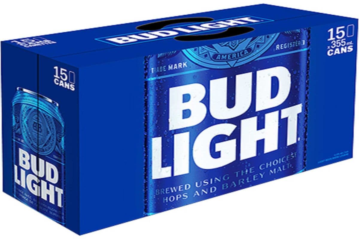 683847 Bud Light cans 15pk (15 x 355 ml)