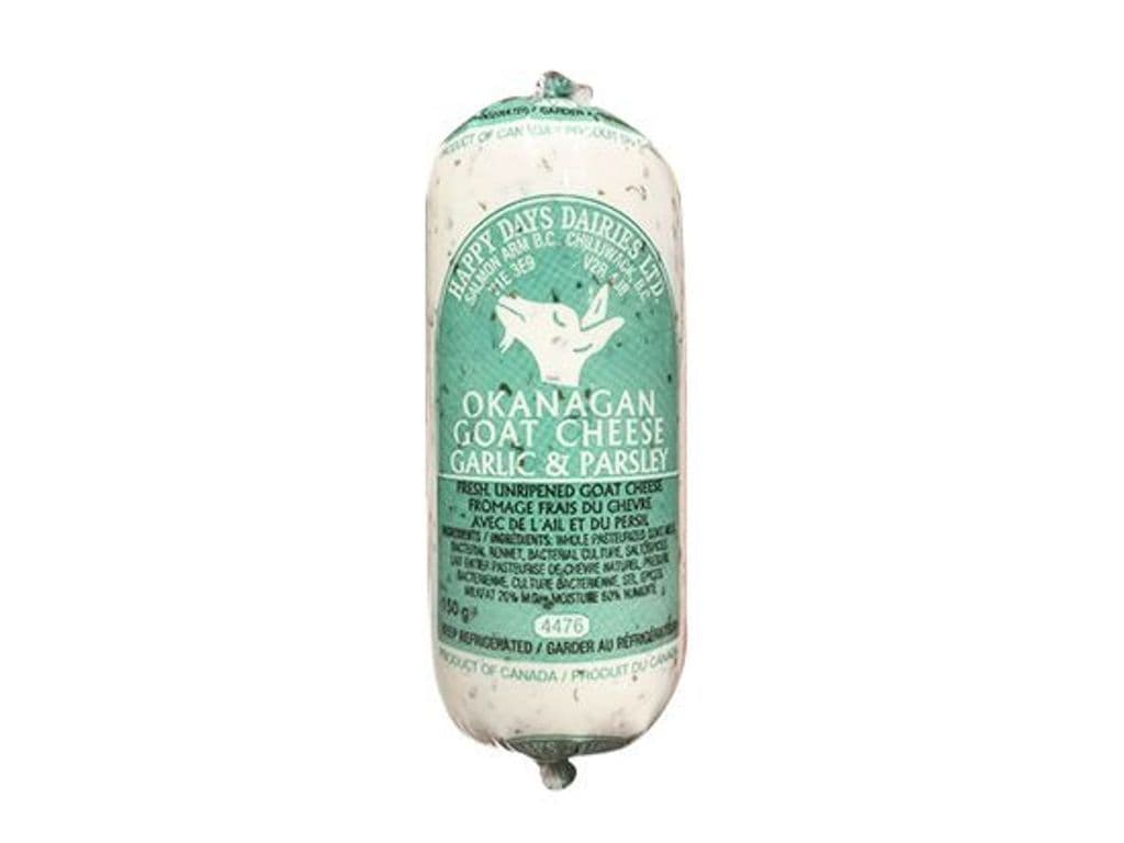HAPPY DAYS OKANAGAN GOAT CHEESE GARLIC & PARSLEY 150G
