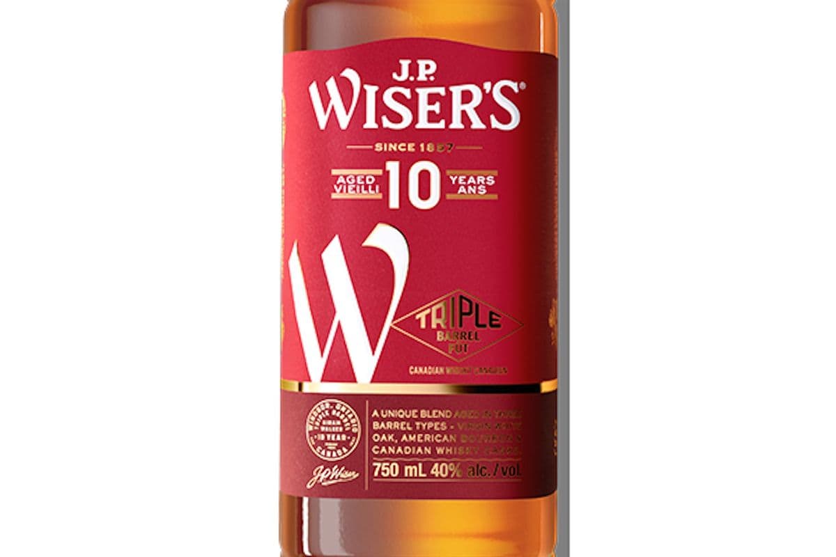 J.P. WISER'S 10YO CANADIAN WHISKY 750ML (1 x 750ML)