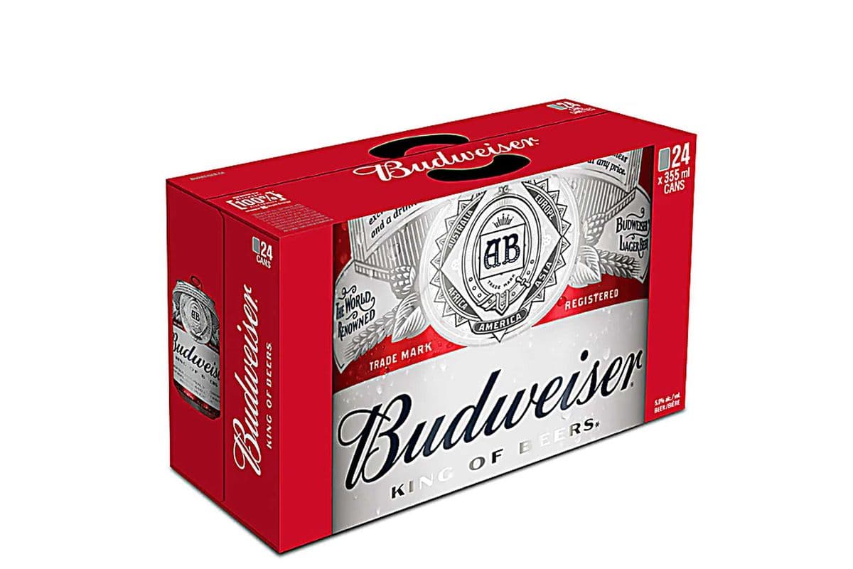 Budweiser 24pk (1 x 24x355ml Cans)
