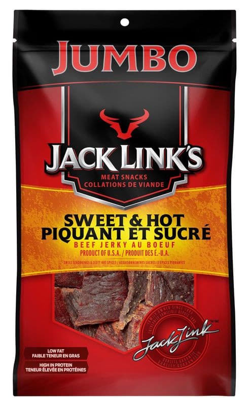 Jack Link's Beef Jerky Piquant et Sucre 80g/ Jack Link's Sweet & Hot Beef Jerky 80g