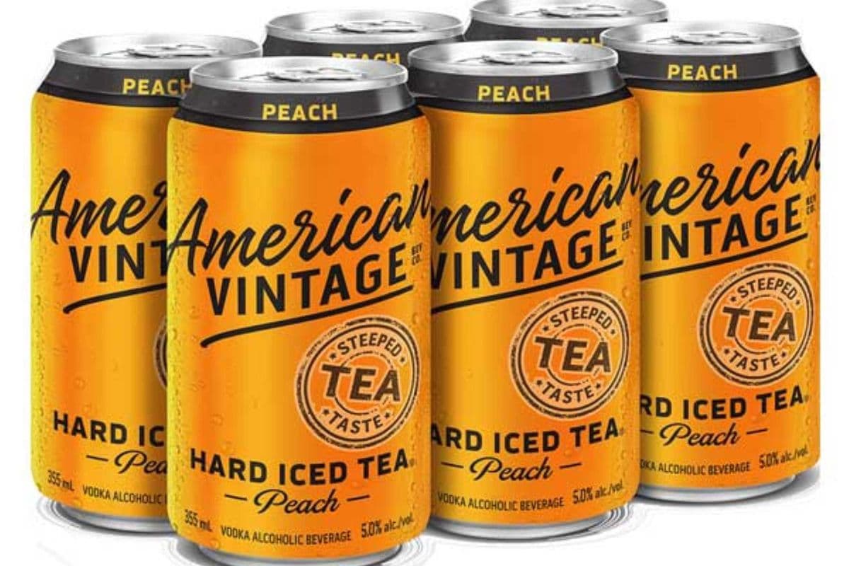 American Vintage Hard Peach Iced Tea (6 Pack) (6 x 355ML CAN)