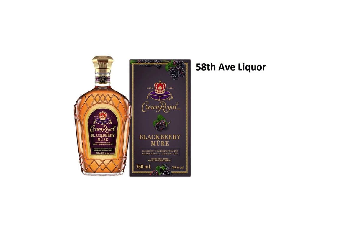 CROWN ROYAL BLACKBERRY WHISKEY 750ML (1 x 750ML)