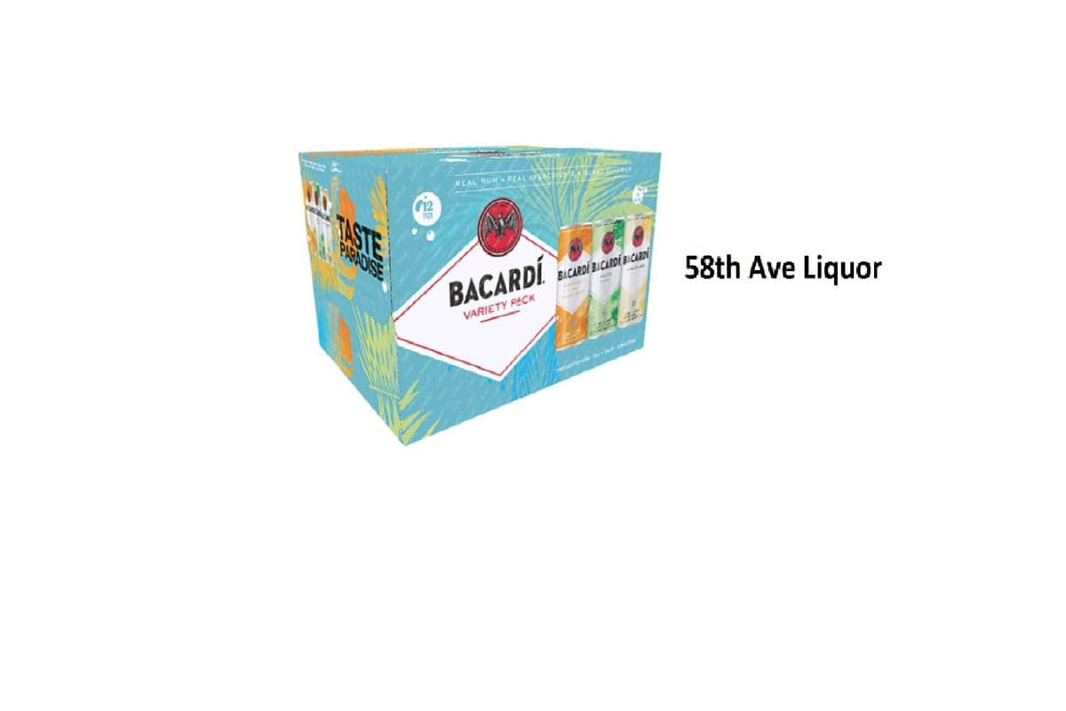 BACARDI VARIETY PACK CANS (1 x 12Xx355ML)