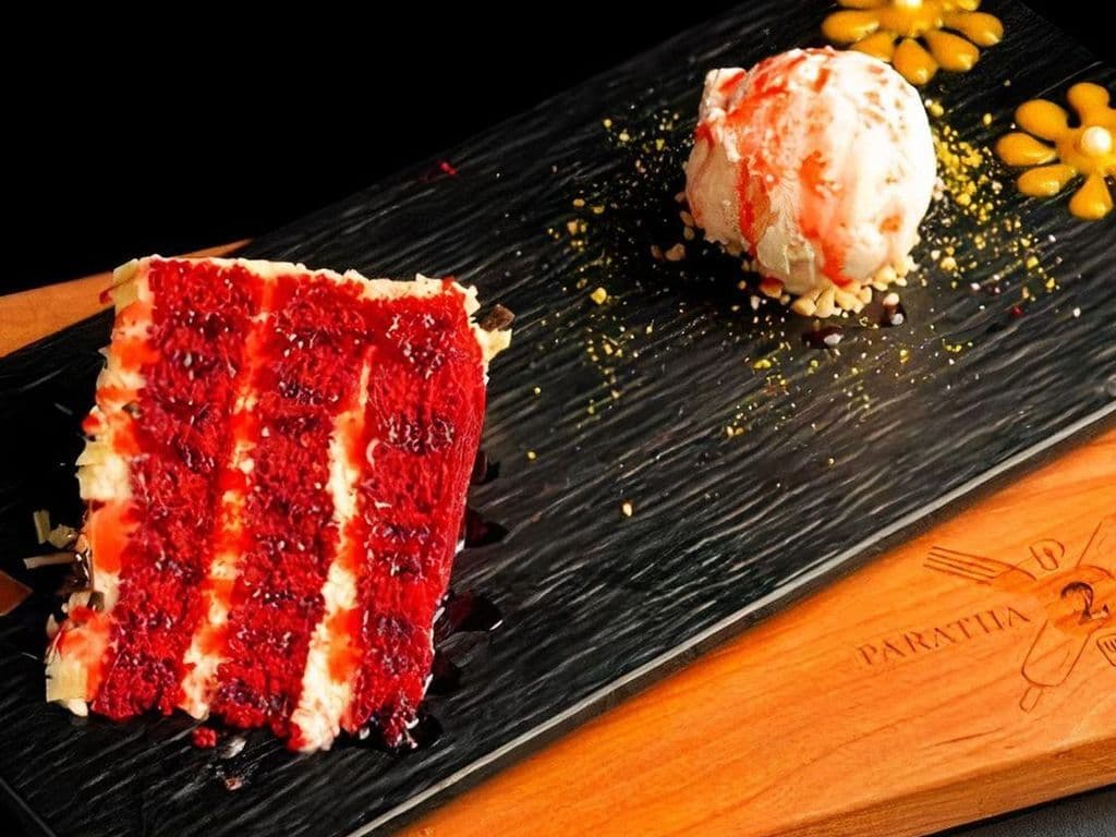 Red Velvet Cake & Vanilla Ice Cream