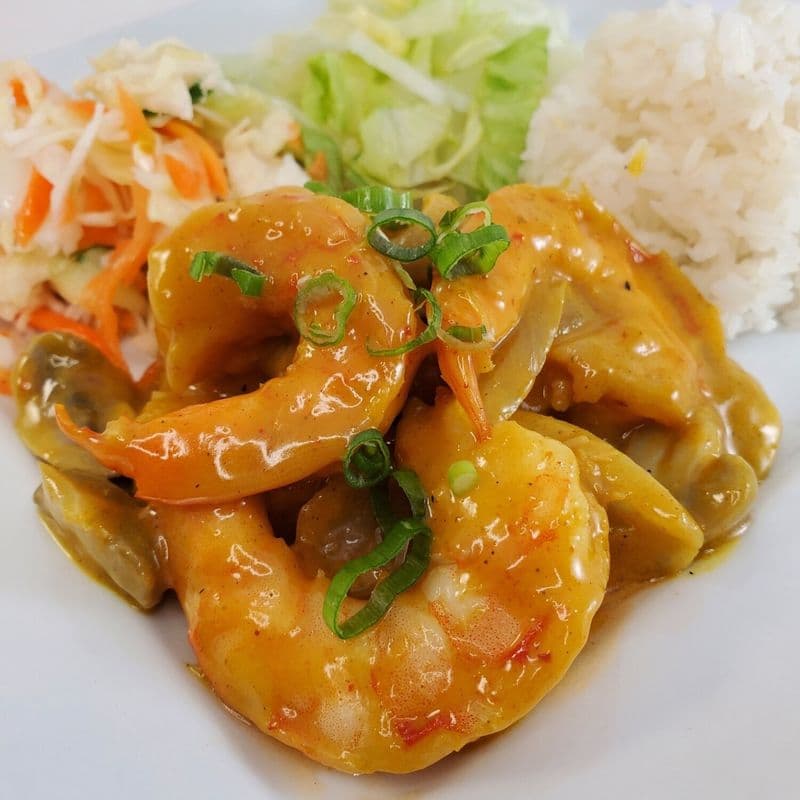 Crevettes caramel à l’ail