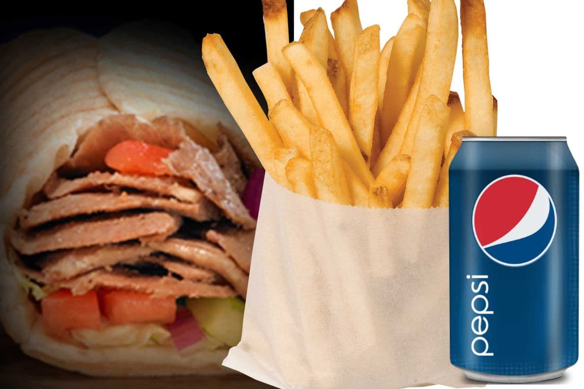 Donair Pita Wrap with Cheese Combo