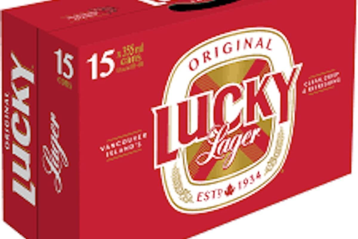 Lucky LAGER 15 CANS Beer (15 x 355 ml Cans)