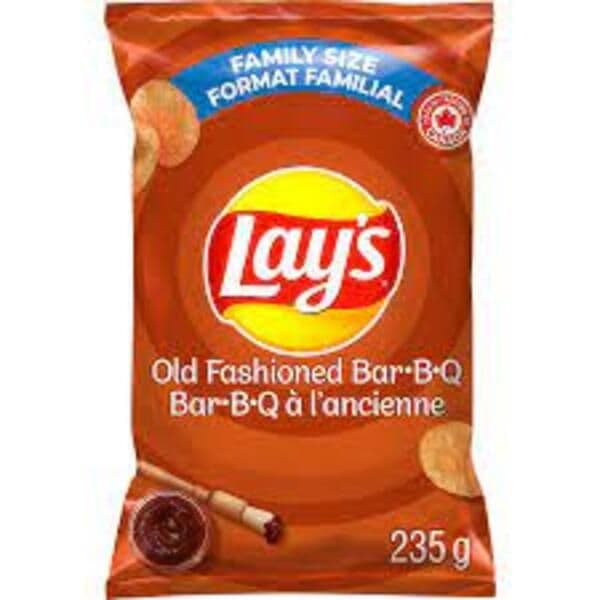 Lay's Croustilles Bar-B-Q a L'Ancienne 220g/ Lay's Old Fashioned BBQ Potato Chips 220g