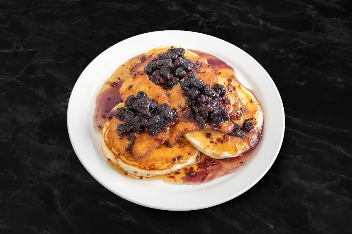 Chicken Fingers on Small Buttermilk Pancakes