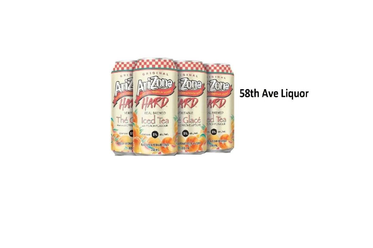 ARIZONA HARD PEACH ICED TEA CANS (1 x 6x355ML)
