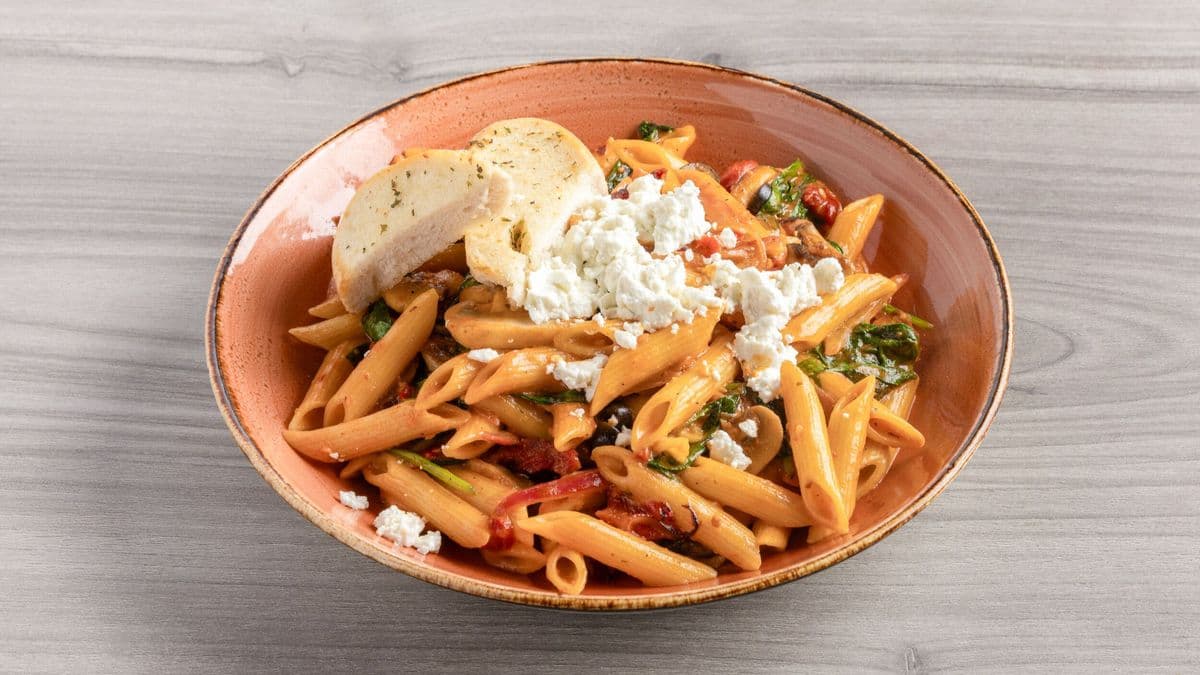 Spinach and Goat Cheese Penne