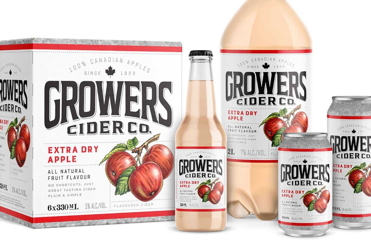 Growers Cider Co. Extra Dry Apple (1 x 355 ml)
