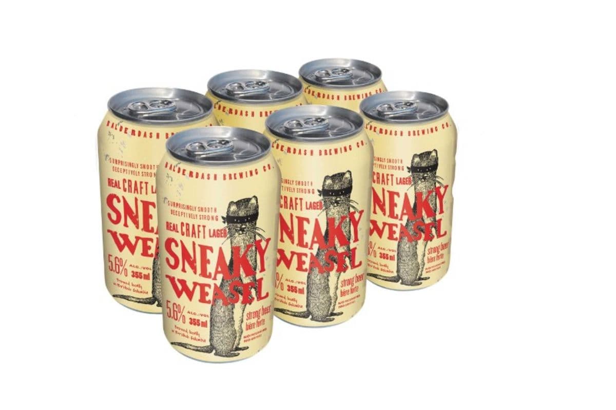 Balderdash Sneaky Weasel Lager (6 x 355 ml Can)