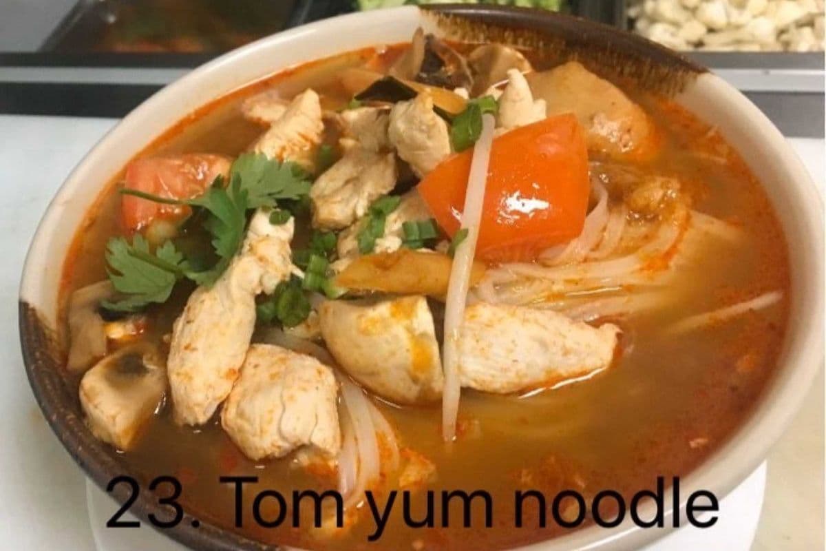 23. Tom yum noodles soup