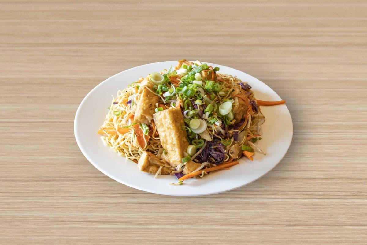 62. Stir-Fried Vegetables and Tofu on Egg Noodle