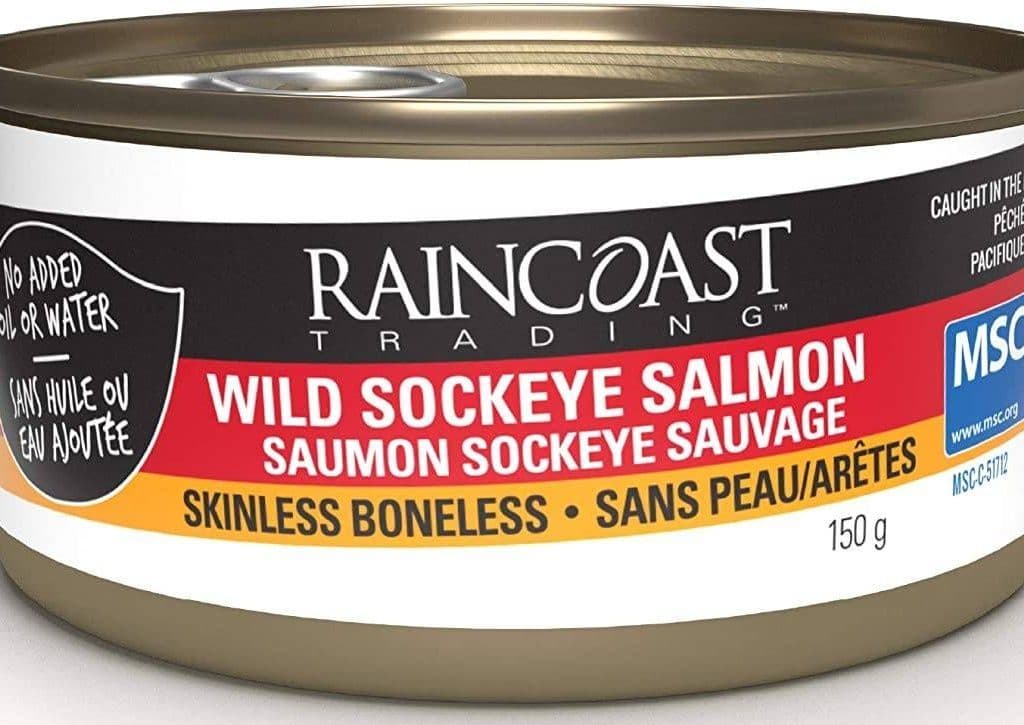 RAINCOAST WILD SKINLESS BONELESS SOCKEYE SALMON 150G