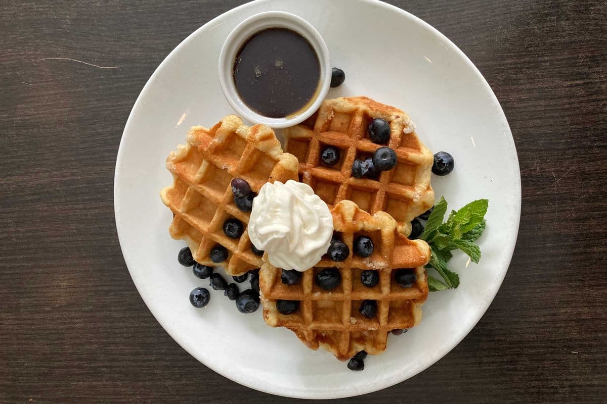 Blueberry Waffles ( 2 pieces )