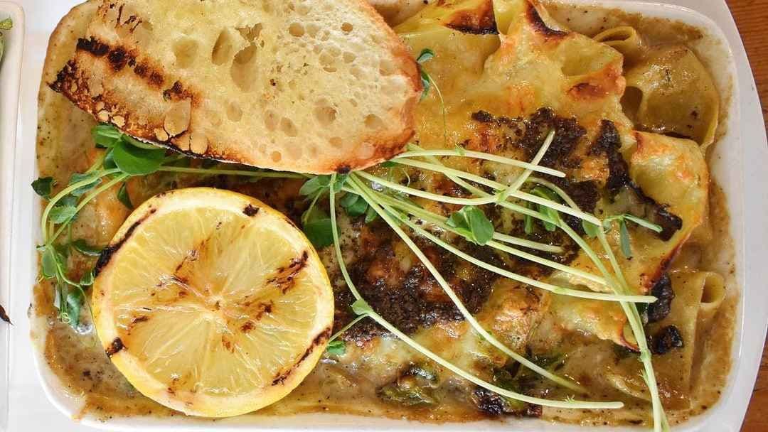 Shrimp & Asparagus Lasagna