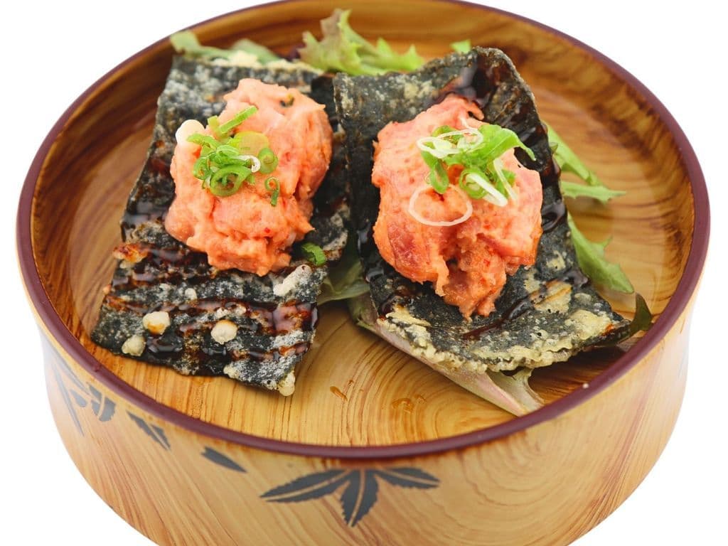 Spicy Red Tuna Sesweed Crispy Bite