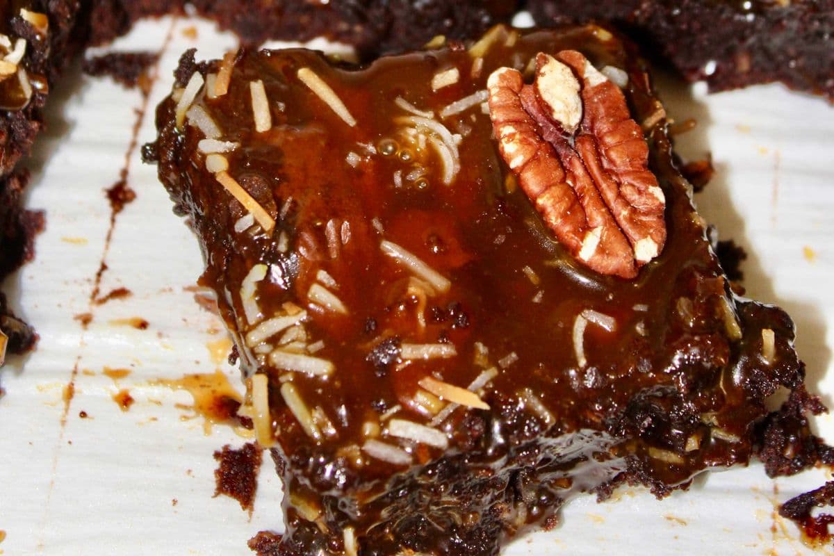 Sticky Coco Pecan Brownie