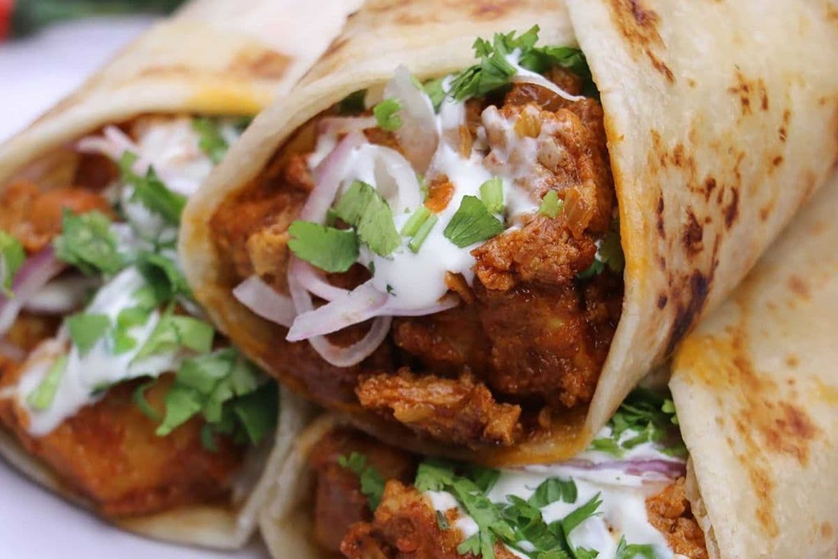 Butter Chicken Wrap (With Masala Fries)