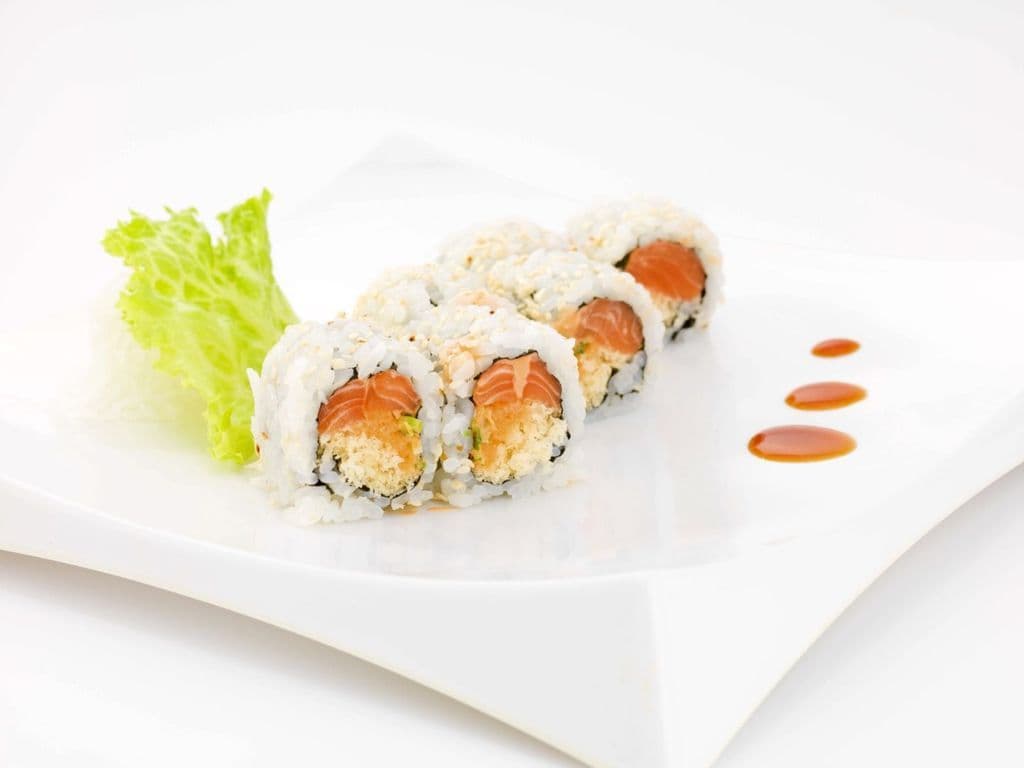 83. Spicy Salmon Crisp Roll(6pcs)