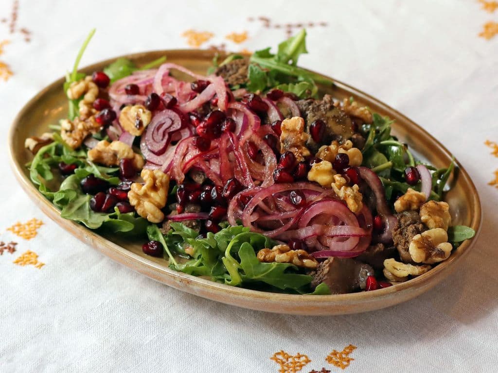 Pomegrante Liver Salad