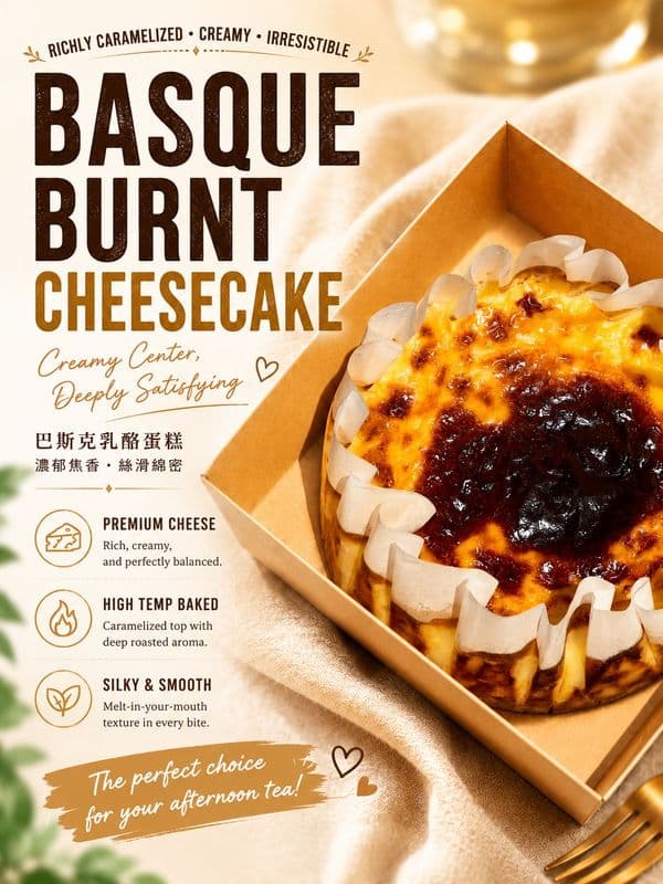 HARU Studio Basque Cheesecake (4")