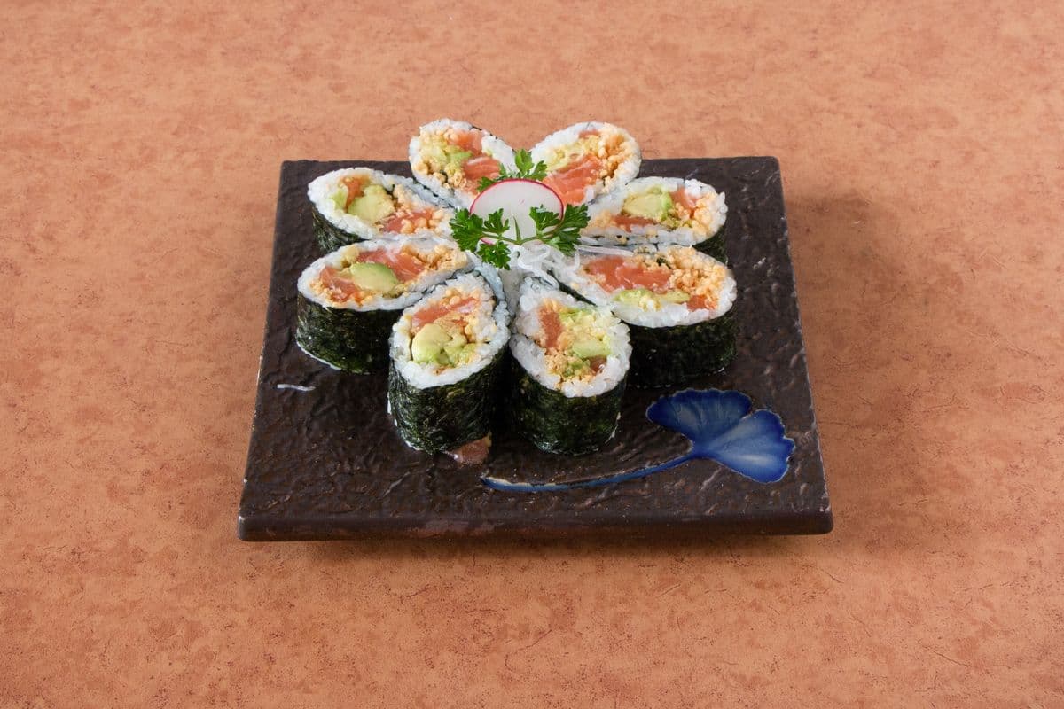 324. Spicy Salmon Heart Kamikaze Roll