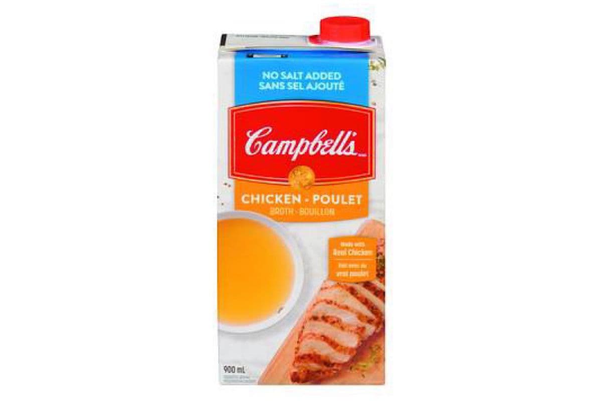 Campbell's - Bouillon au Poulet (Sans sel ajouté) / Chicken Broth (No salt added) (900 ml)