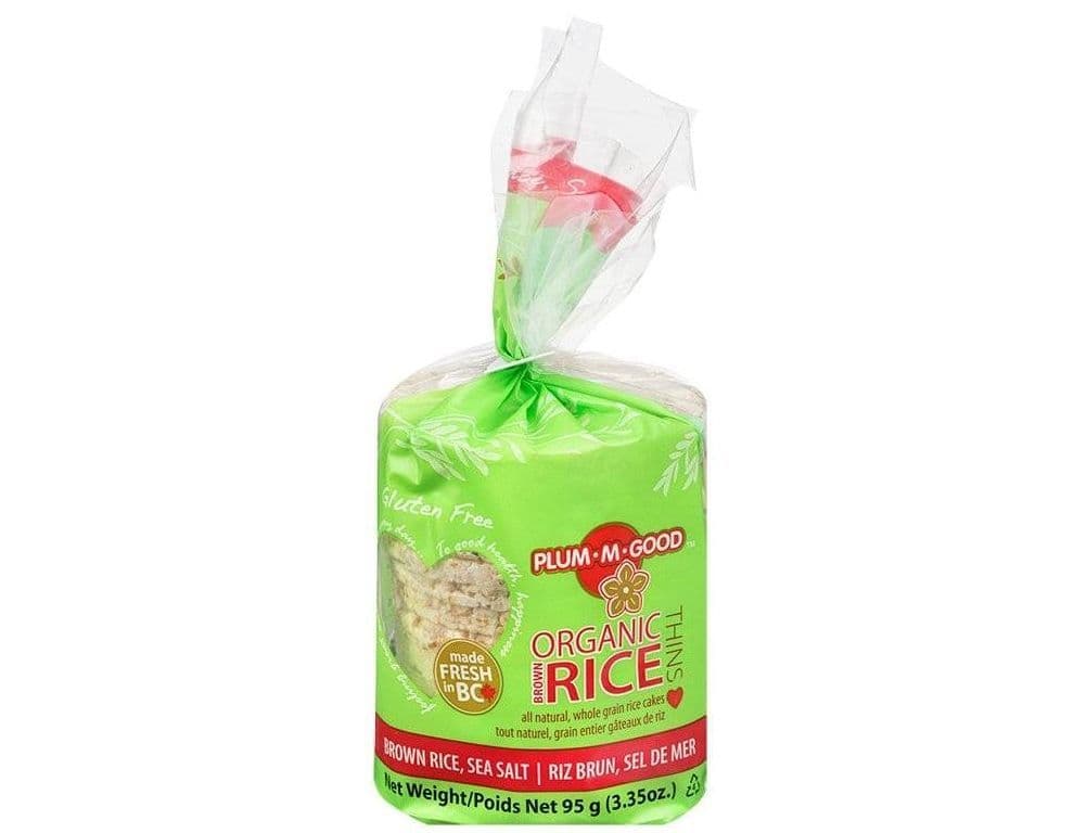 PLUM M GOOD ORGANIC BROWN RICE SEA SALT CAKES 95G