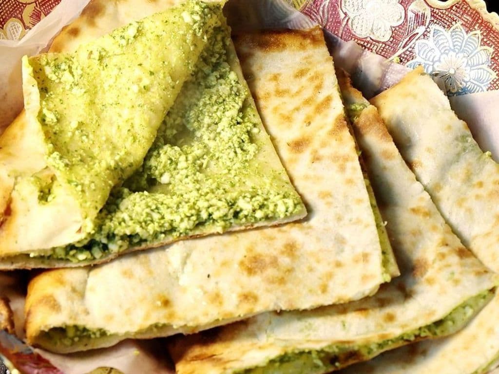 Spinach and Paneer Naan
