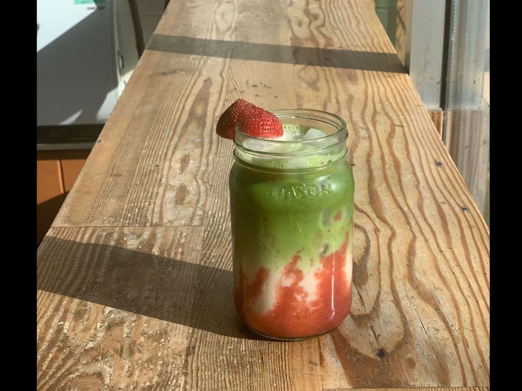Iced Strawberry Matcha Latte