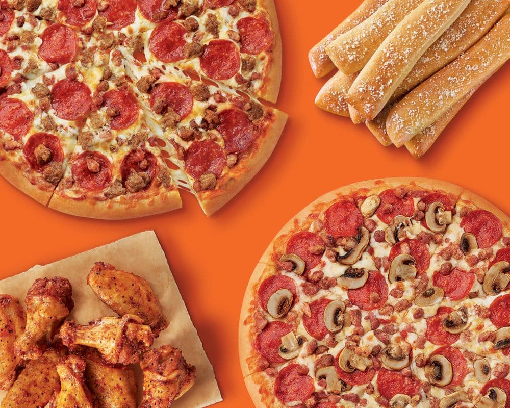 Two Medium 12" Pizzas, Caesar Wings™, and Crazy Bread® Bundled Special