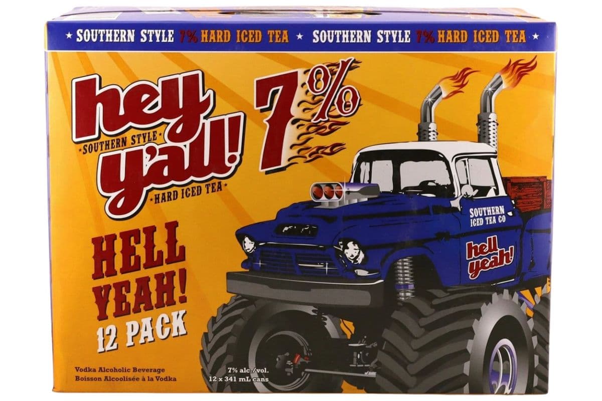 HEY Y'ALL HELL YEAH 7% HARD ICED TEA 12 CANS (12 x 314ML)