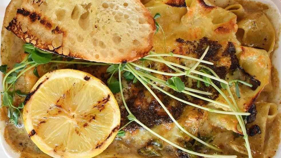 Shrimp & Asparagus Lasagna