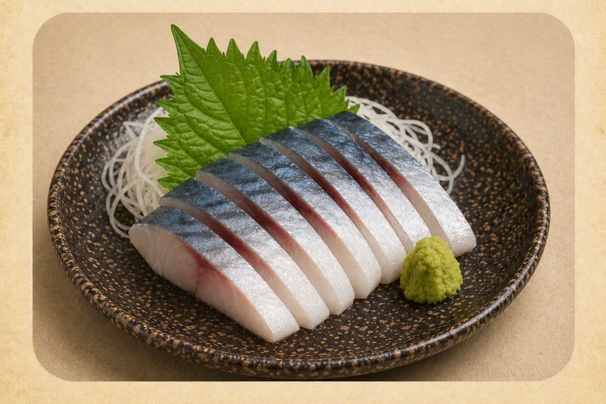 Mackerel Sashimi (6 pcs Thin Cut)