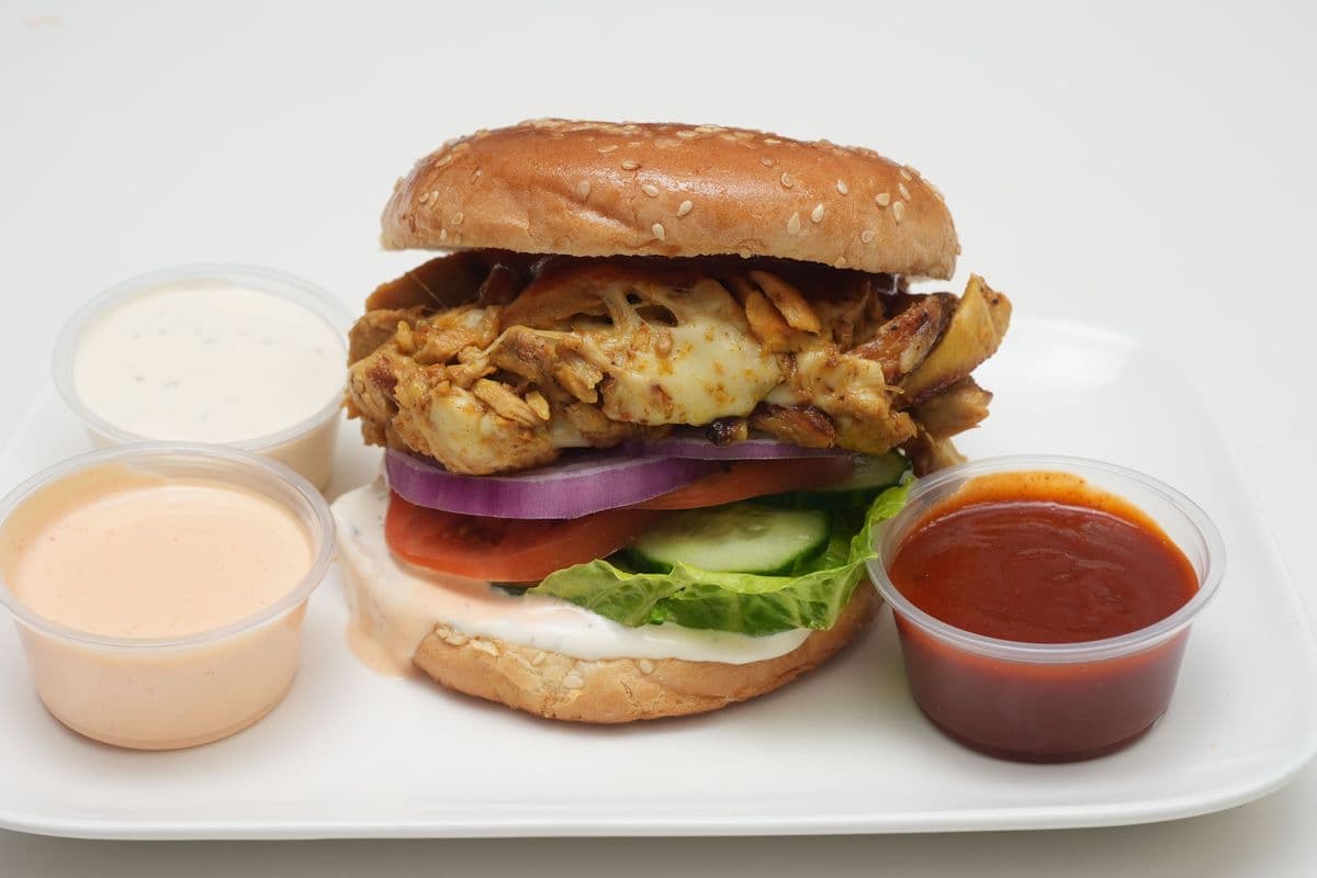 chicken shawarma burger