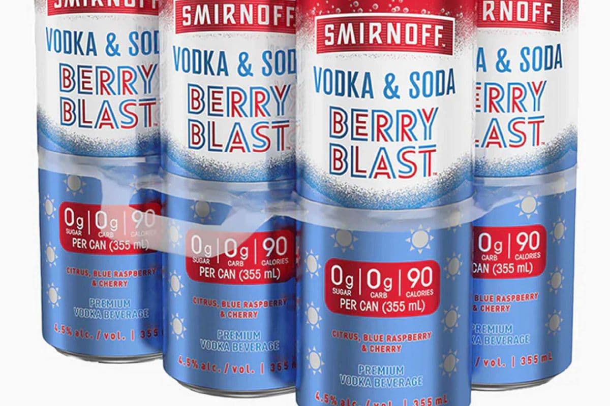 SMIRNOFF ICE VODKA & SODA BERRY BLAST ZERO GRAM (6 PACK) (6 x 355ML CAN)