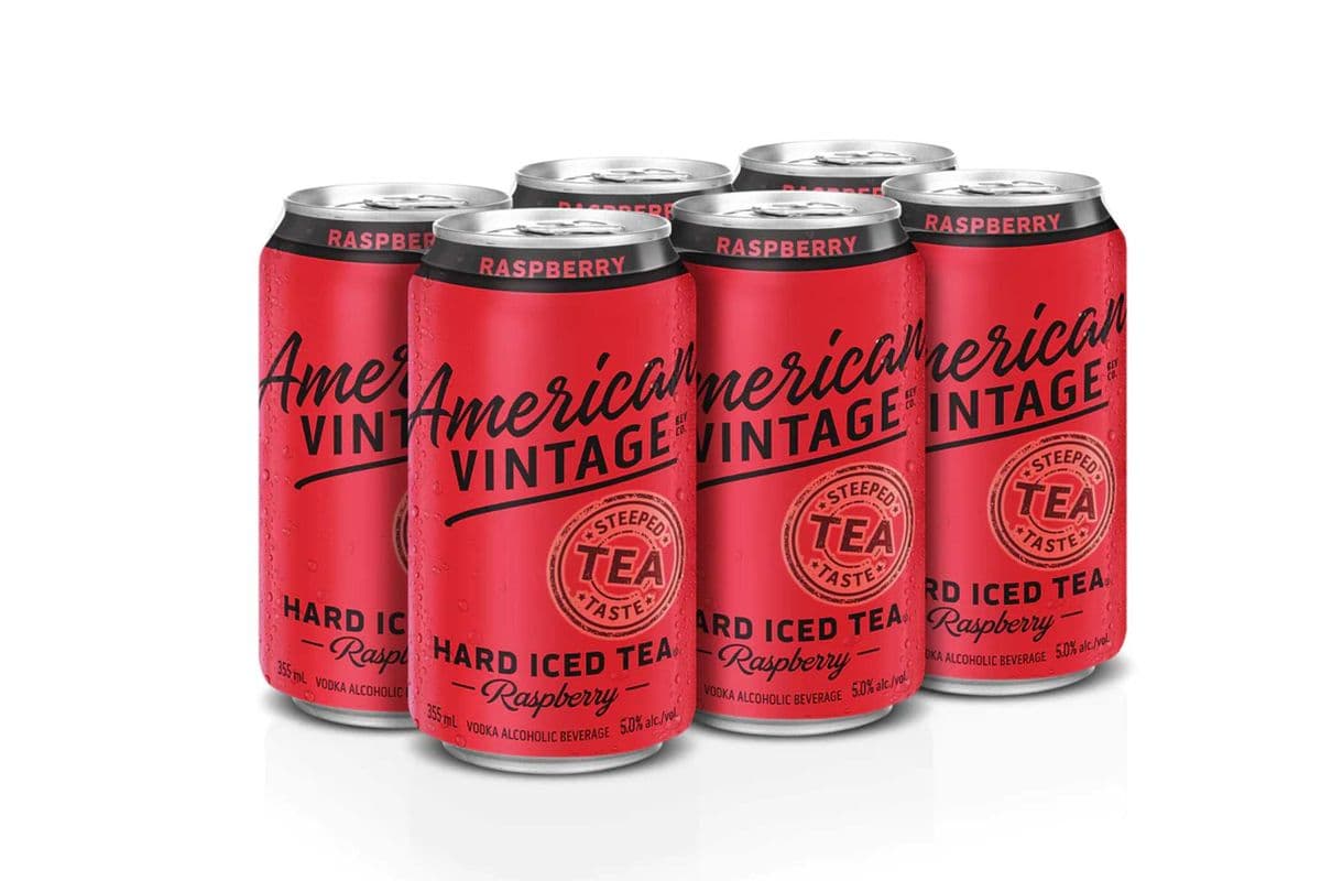 AMERICAN VINTAGE ICED TEA RASPBERRY 6pk (6 x 355ml)