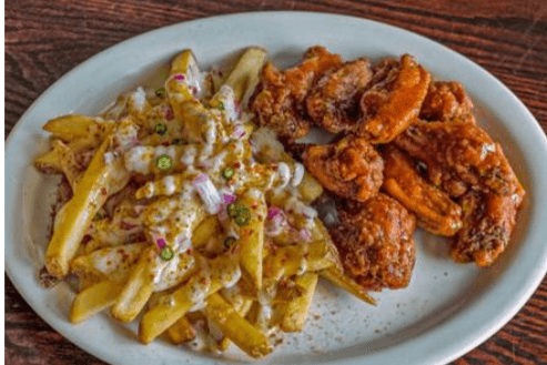 Wings and Loaded Fire Fries Meal