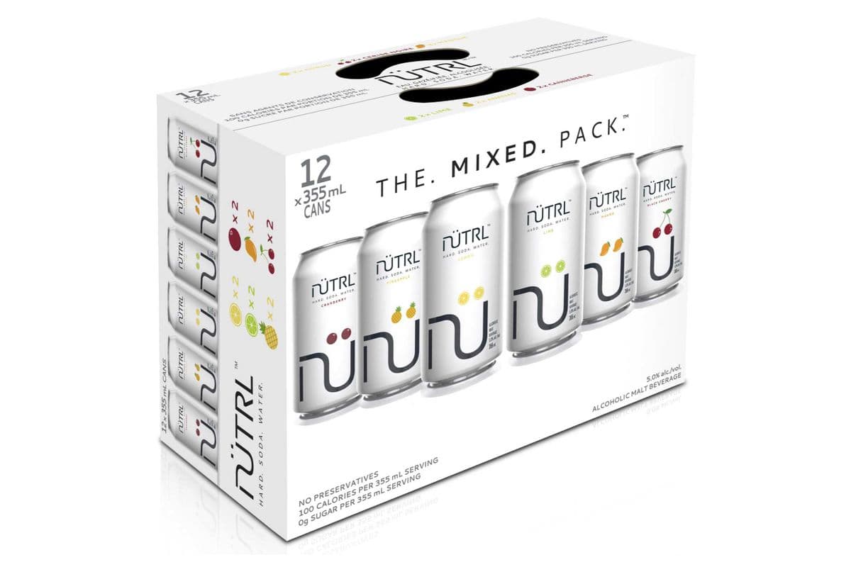 Nutrl Vodka Soda Mixed Pack (12 x 355 ml Cans)