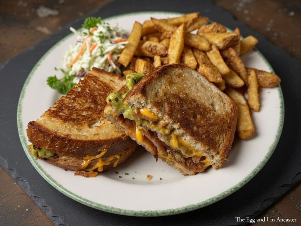 Tomato, Bacon, Guaca Grilled Cheese