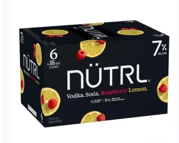 NUTRL 7 RASPBERRY LEMON (6x355ML)