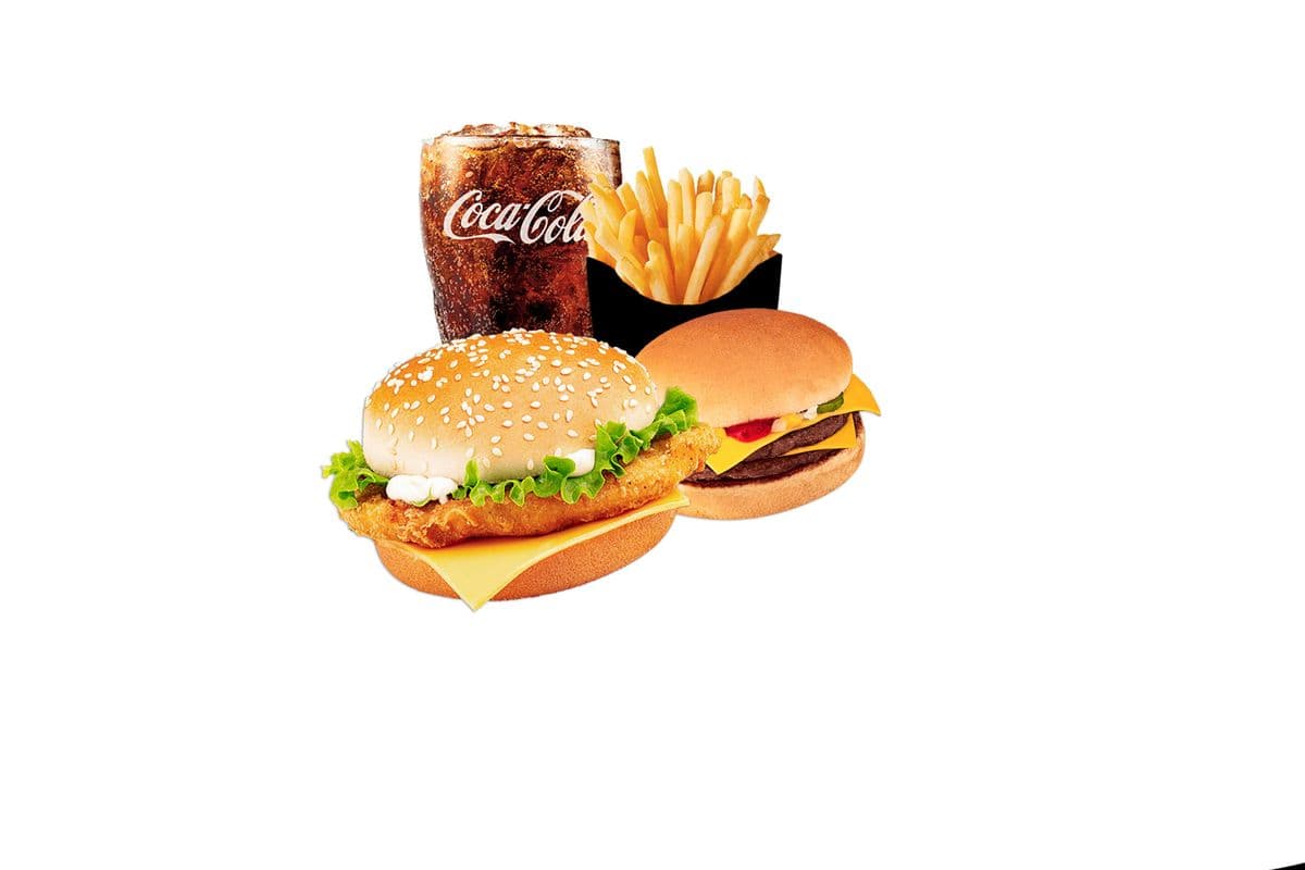 F8 (Burger au poulet/Double fromage) / F8 (Chicken Burger/Double Cheese)