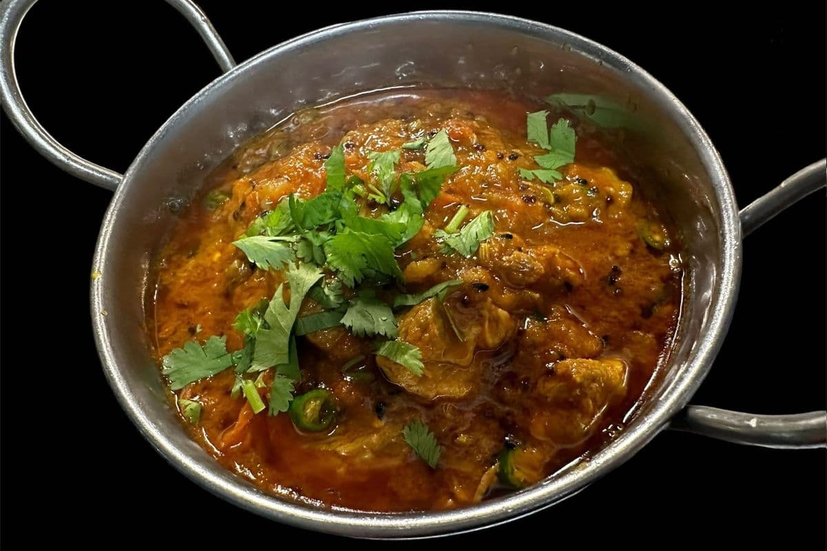 Agneau Karahi désossé avec cornichon / Boneless Lamb Achar Karahi